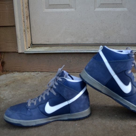 Nike Dunk High Size 12 Men Blue 2012 - Picture 10 of 12